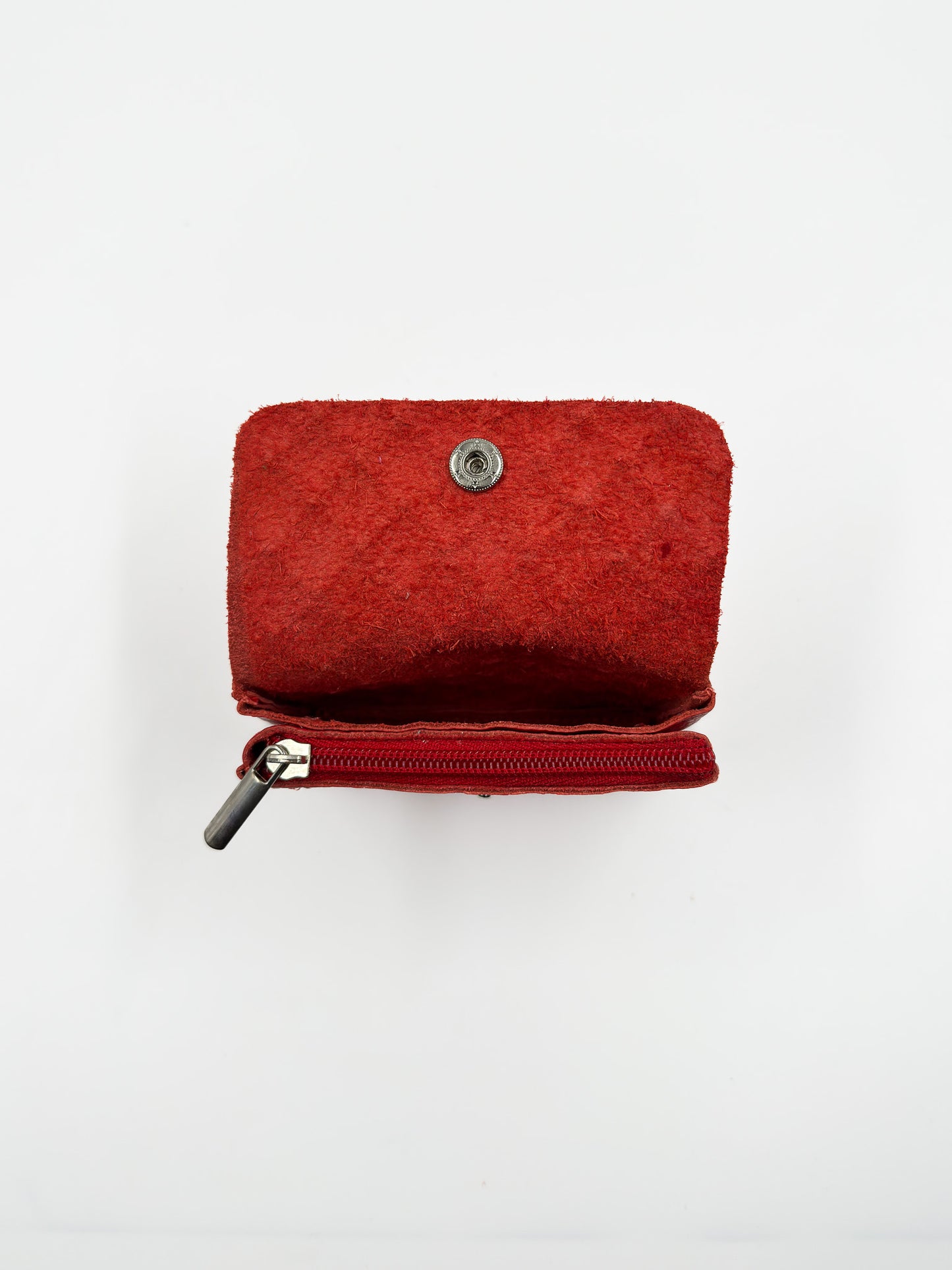 Monedero Nina cuero rojo