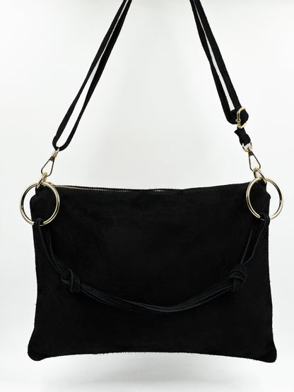 Cartera Giulia Negro Gamuza