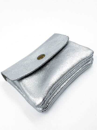 Monedero Nina Cuero Metalizado