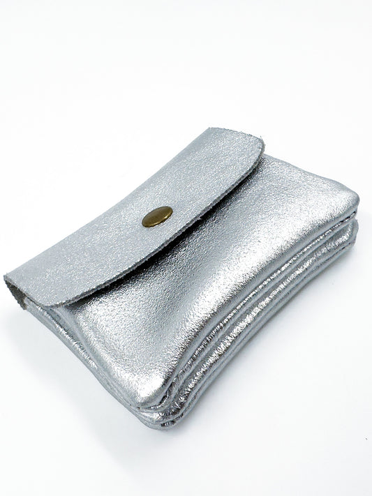 Monedero Nina Cuero Metalizado