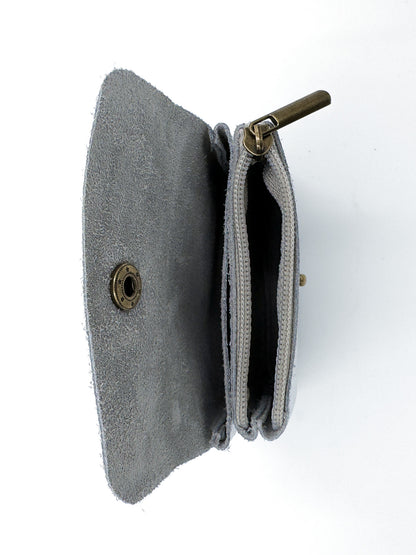 Monedero Nina Cuero Metalizado