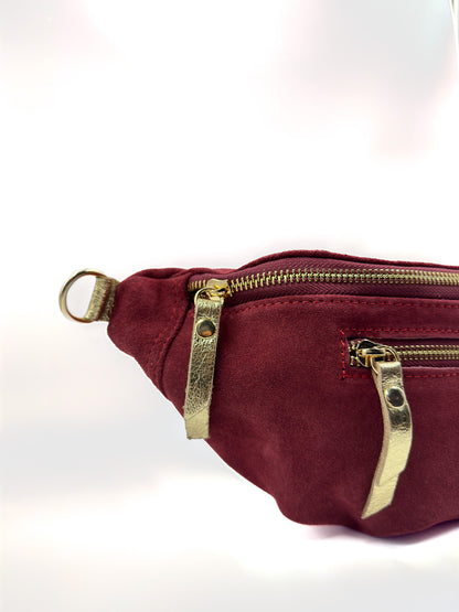 Riñonera Vittoria Reno Burdeo/Dorado