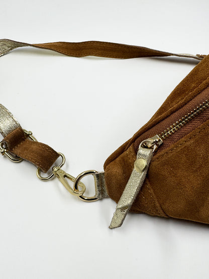 Riñonera Vittoria Reno Caramelo/Dorado