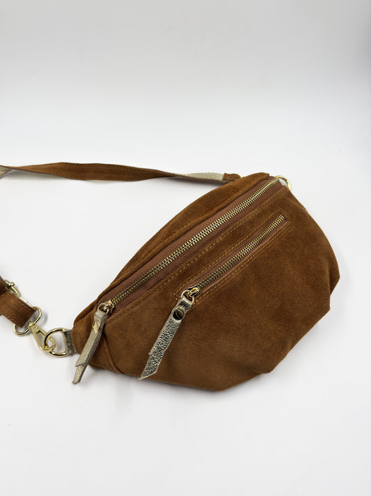 Riñonera Vittoria Reno Caramelo/Dorado