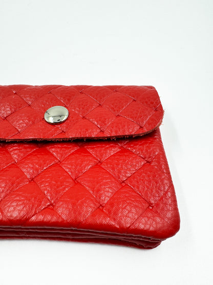 Monedero Nina cuero rojo