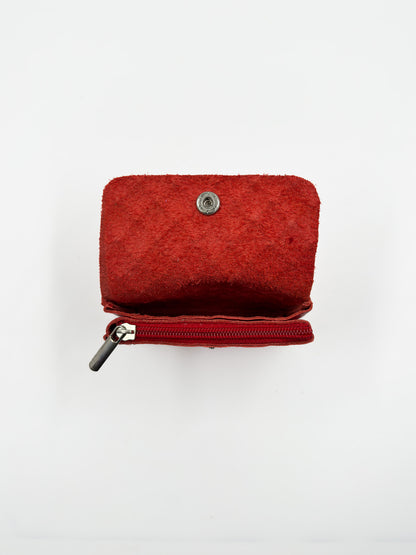 Monedero Nina cuero rojo