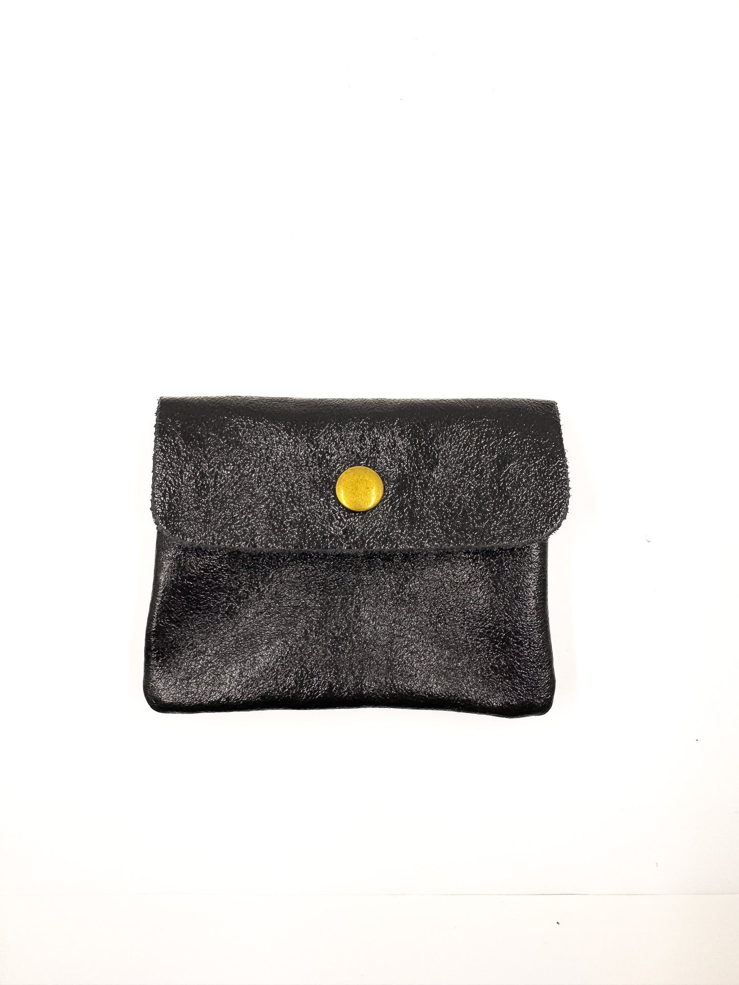 Monedero Nina cuero metalizado Negro